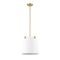 Z-Lite Weston Pendant, 3-Light, 13 In.W x 13 In.H, Modern Gold/White Linen 3501P13-MGLD - alternate 7